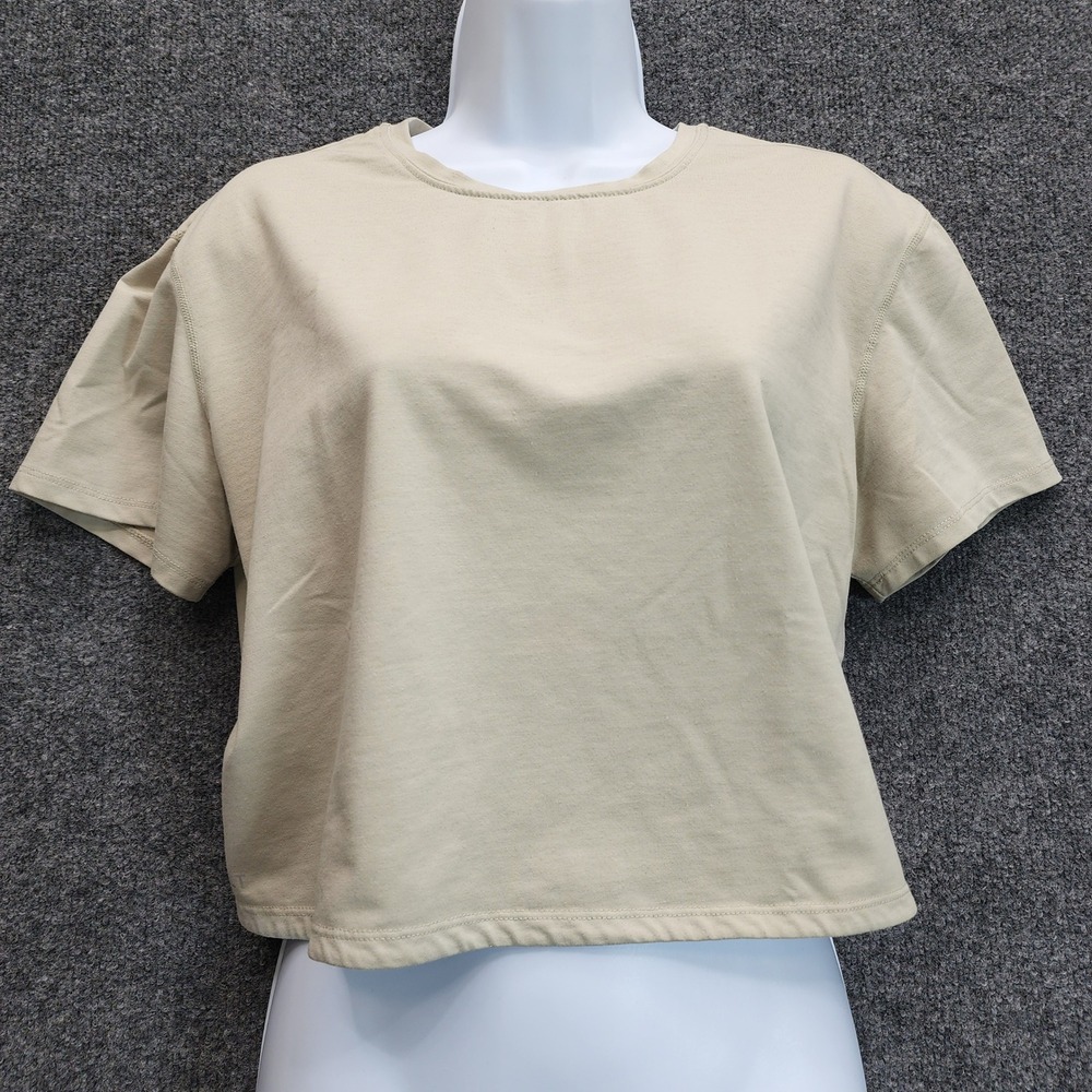 BYLT Premium Basics Signature Women's Boxy Cropped Athleisure Tee Size L